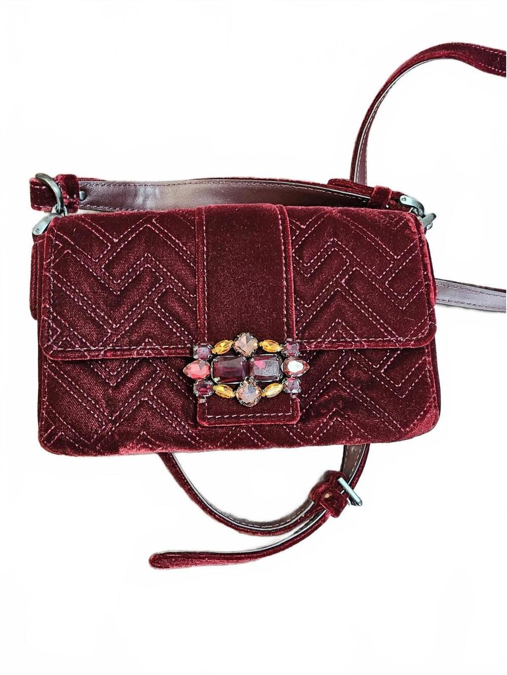 Lauren Ralph Lauren Burgundy velvet sample bag - very unique!